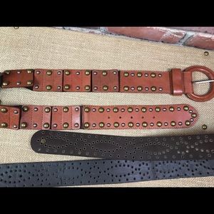 Leather belt bundle (2) M/L